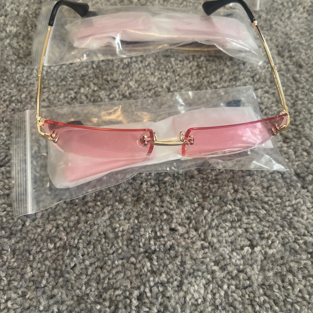 frameless Red Glasses